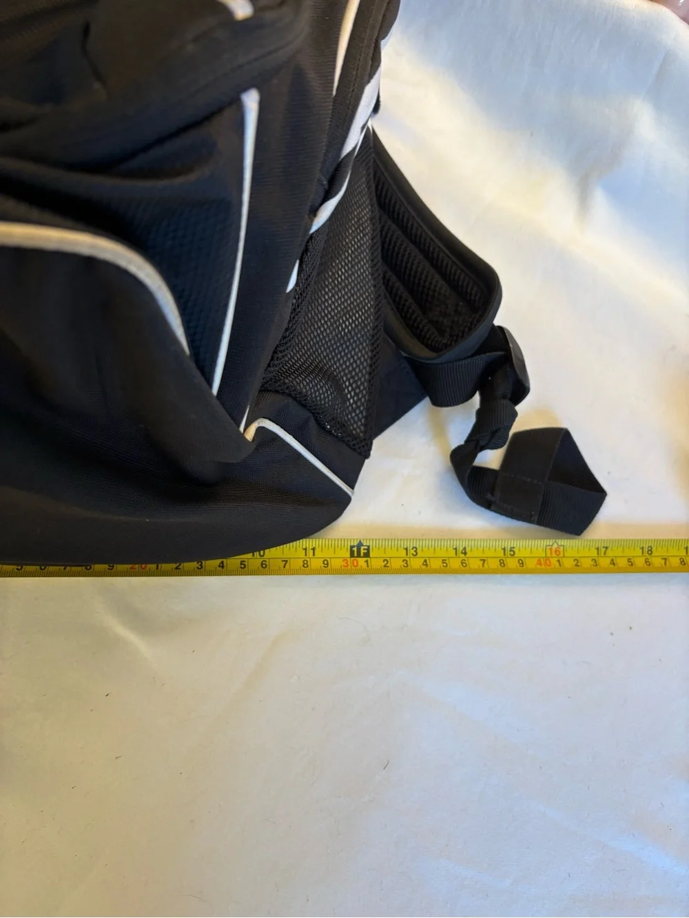 adidas Black Backpack with White Trim and Striker United Logo